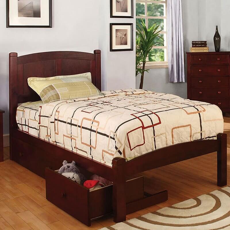 Cara Youth Platform Bed (Cherry) (Twin)