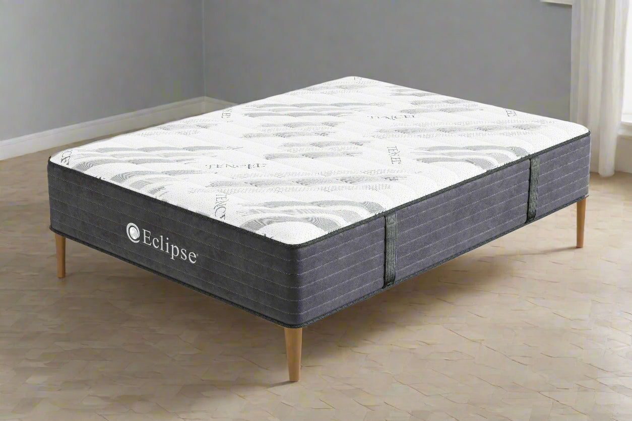 Eclipse Cares Collection Ease Hybrid 10" Firm Mattress with contouring support for restorative sleep and pressure relief.