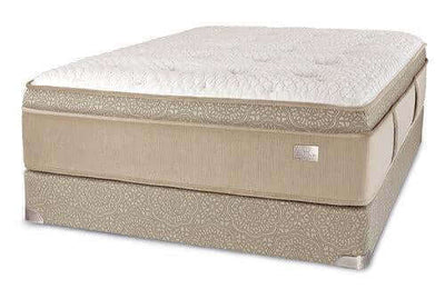 King Chattam & Wells Kingston Luxury Plush Euro Top Mattress with natural latex and elegant design on display.