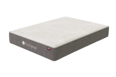 Eclipse Cares Collection Kindness Hybrid 13" Plush Mattress, designed for comfort and support, made in the USA.