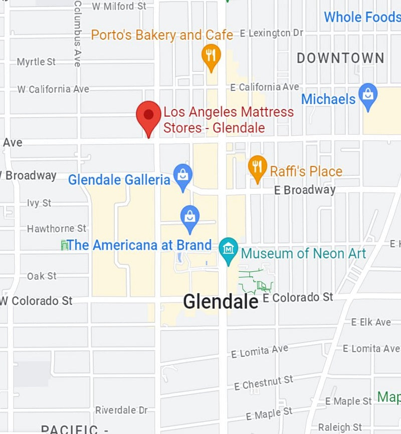Mattress_Store_Glendale_Map