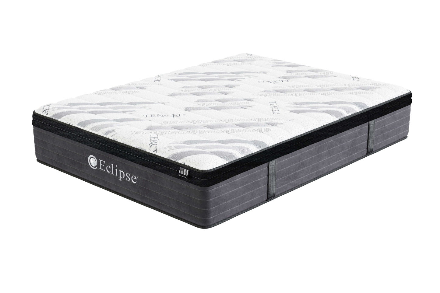 Eclipse Cares Collection Peacefulness 12" Medium Mattress with contouring support and Tencel knit cover designed for restorative sleep.