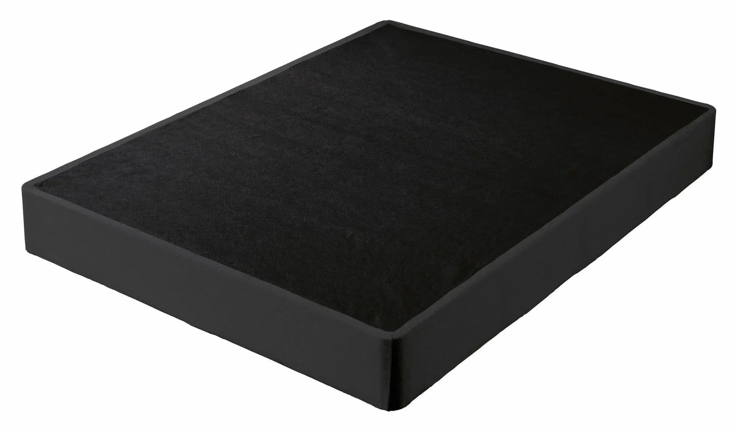 Southerland Smokey Low Profile Metal Box Spring Foundation in black, designed for optimal mattress support, made in the USA.