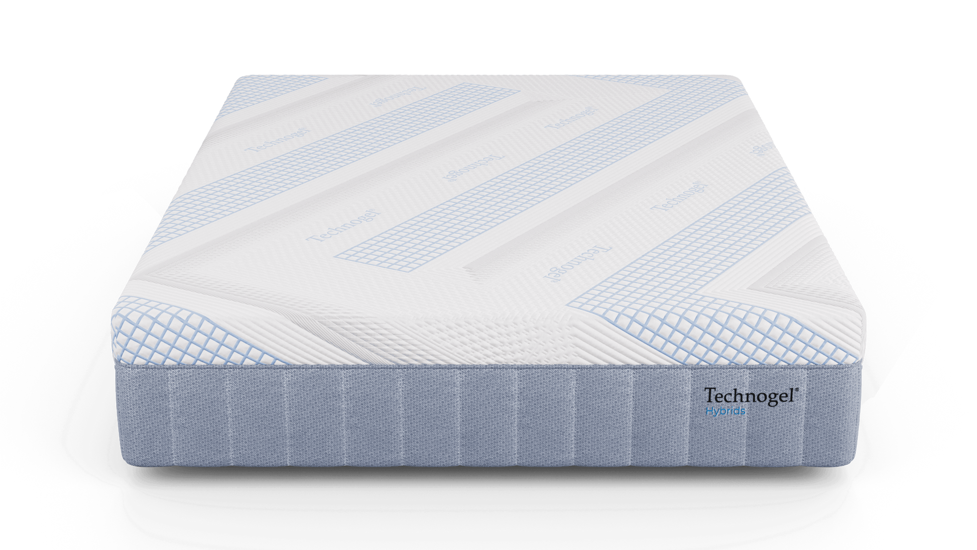 Diamond Technogel® 14" Medium Firm Hybrid Mattress showcasing unique contouring design for optimal support and comfort.