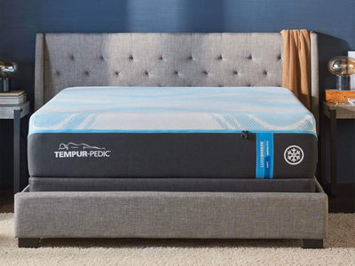 Tempur-Pedic TEMPUR-LuxeBreeze® Soft 13" mattress on a modern bed frame with stylish decor.