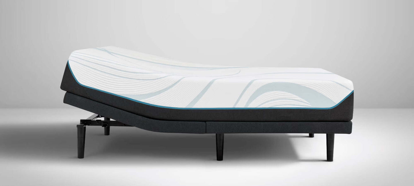 Tempur-Pedic TEMPUR-Adapt 11" Medium Mattress on an adjustable base showcasing its elegant design and support features.