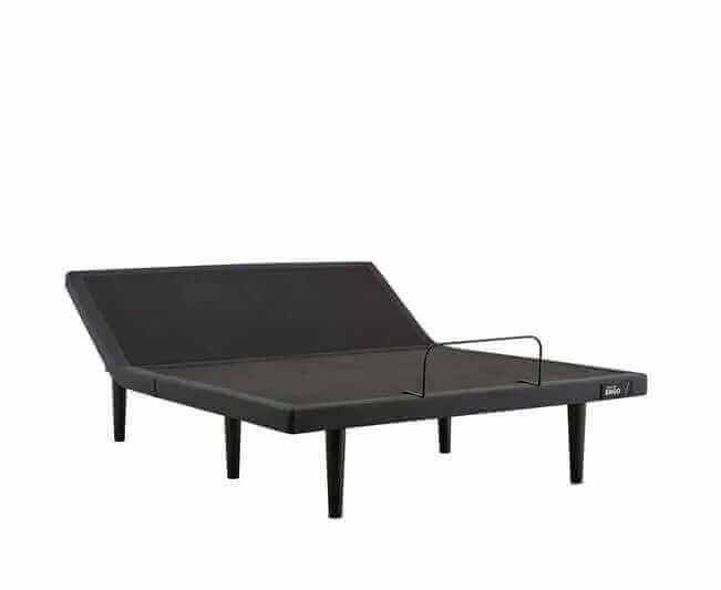TEMPUR-Ergo 3.0 Power Base adjustable bed frame with lumbar support in black color.
