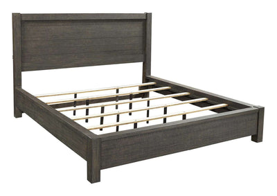 Mill Creek Collection Carob Panel Bed featuring sturdy construction and elegant, transitional design for stylish home decor.