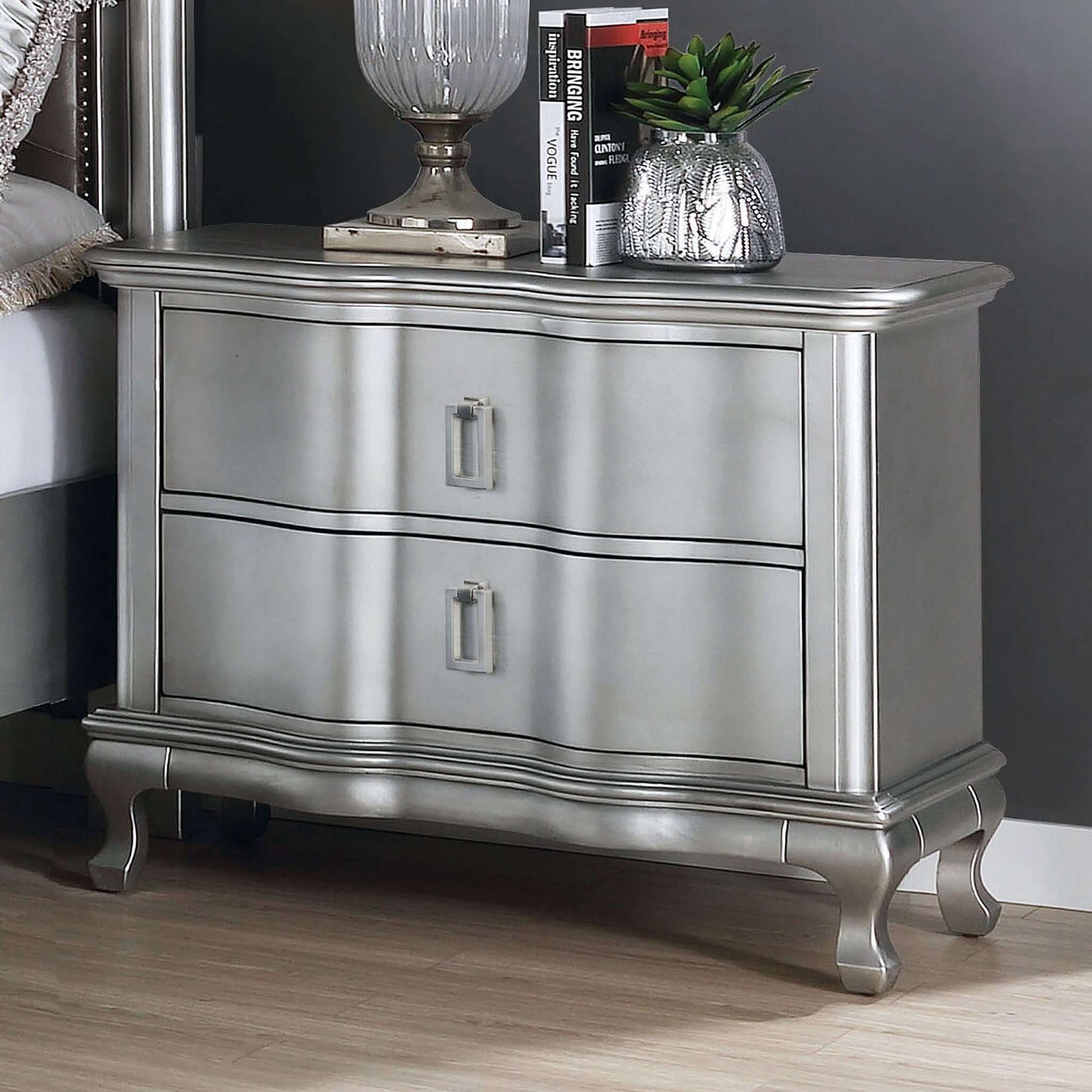Aalok Night Stand In Silver