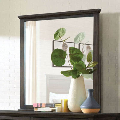 Alaina 5Mm Beveled Mirror In Walnut