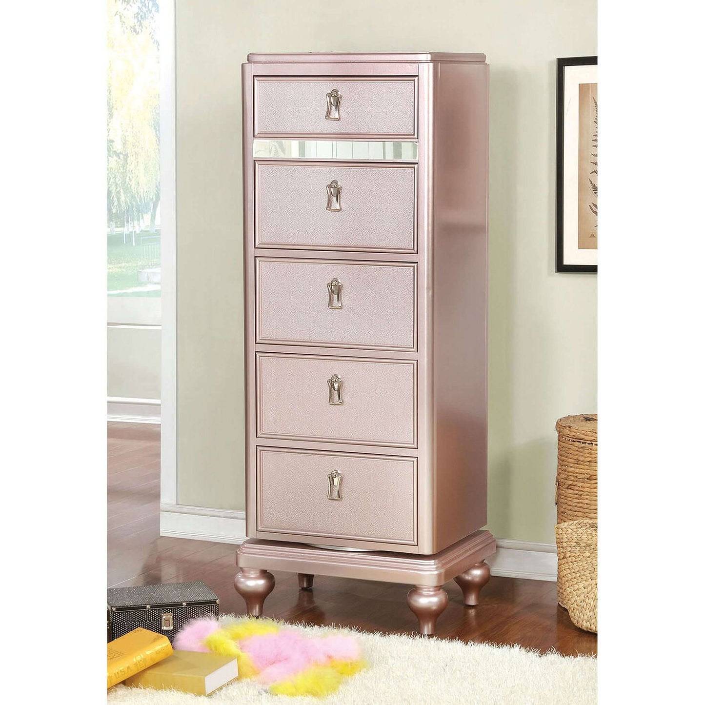 Ariston Swivel Chest In Rose Gold