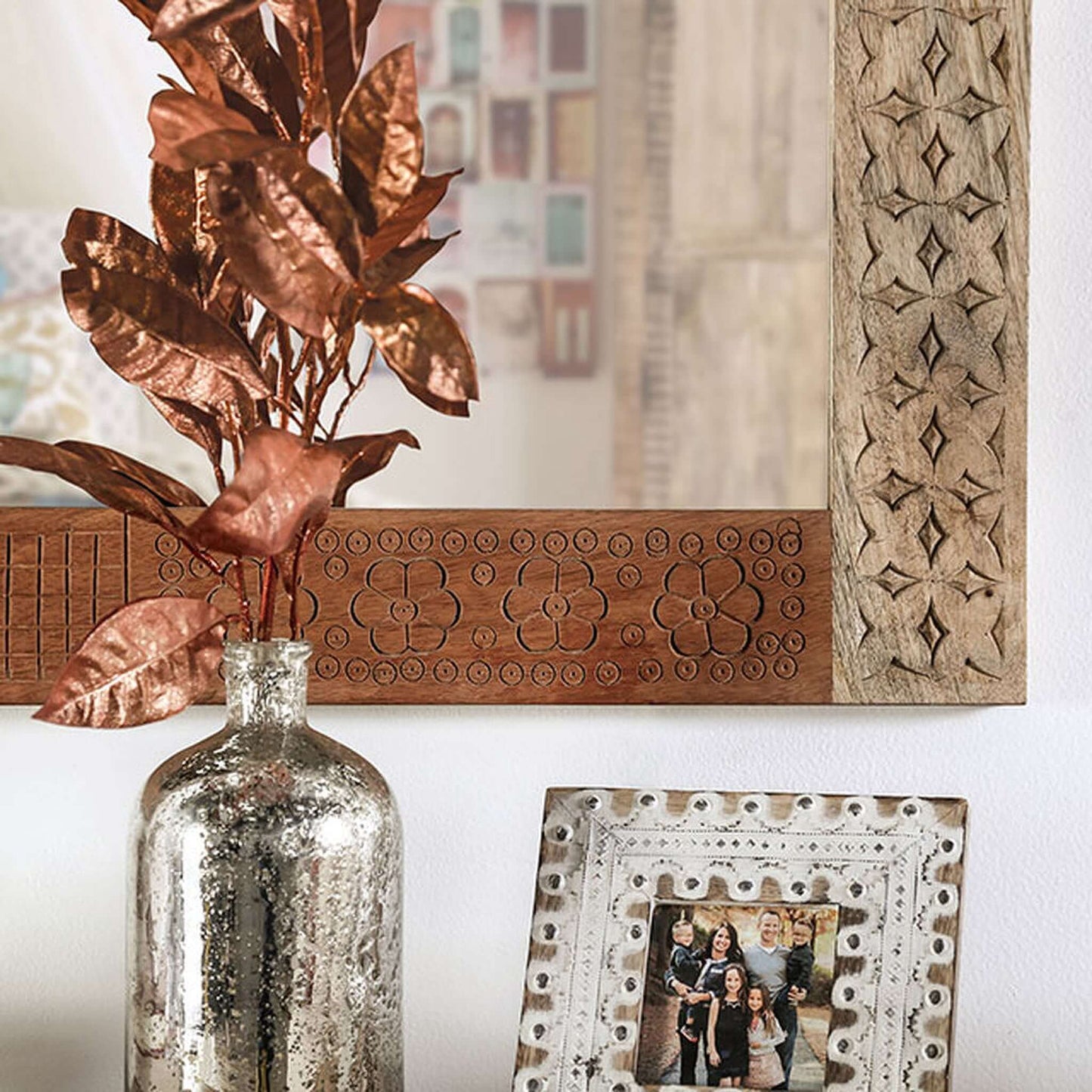 Blanchefleur Mirror In Weathered Light Natural Tone
