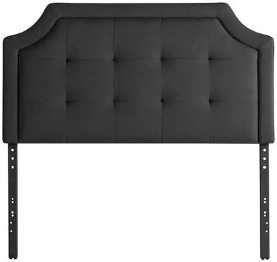 Malouf Carlisle Charcoal Gray Headboard featuring plush tufted upholstery and a modern design for classic comfort.