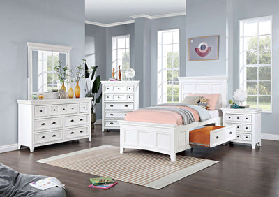 Castile Twin Bed In White