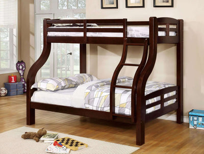 Solpine Dark Walnut Twin Over Full Bunk Bed