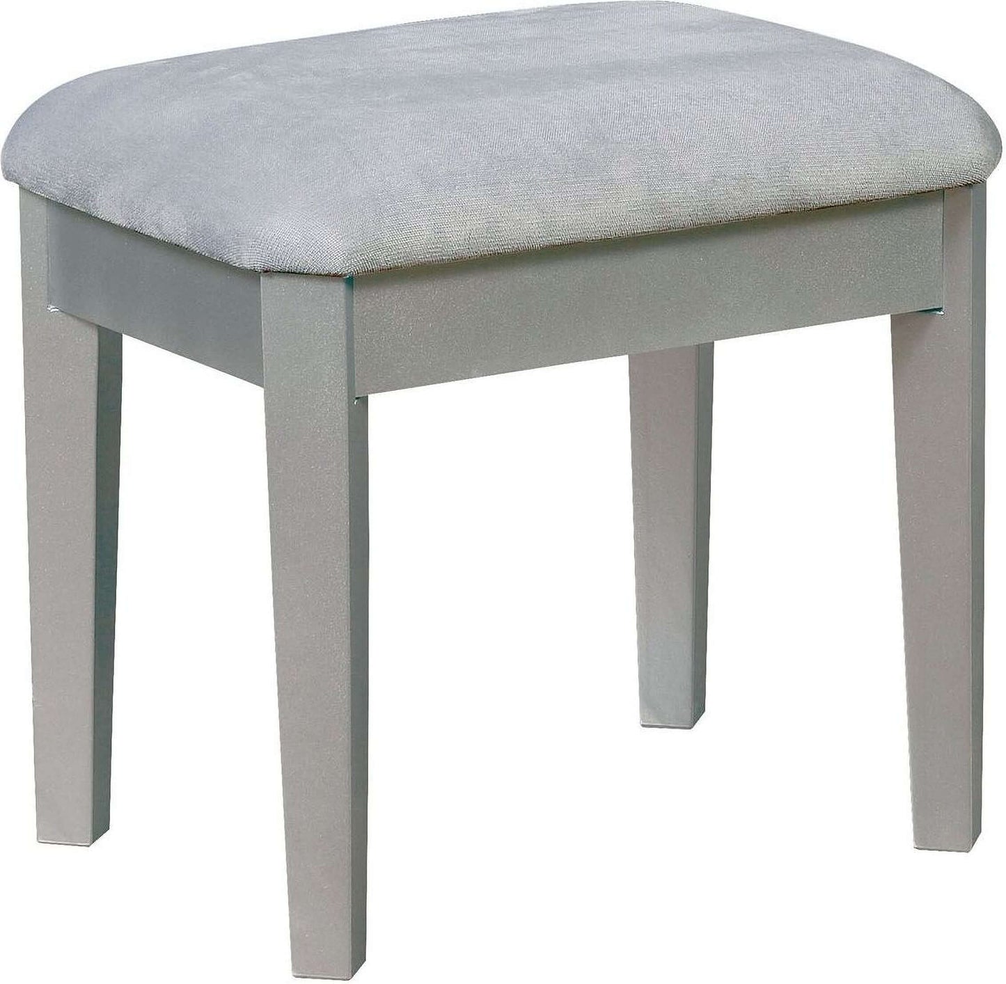 Clarisse Silver Vanity With Stool