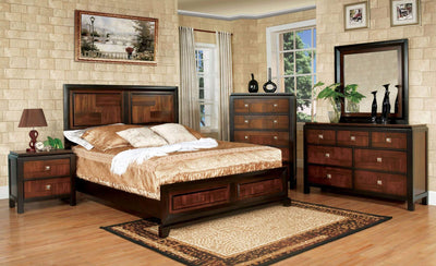 Patra Acacia and Walnut King Panel Bed