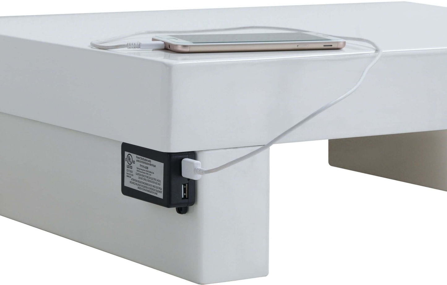 Christie High Gloss White Nightstand