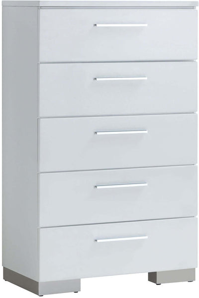 Christie High Gloss White Chest