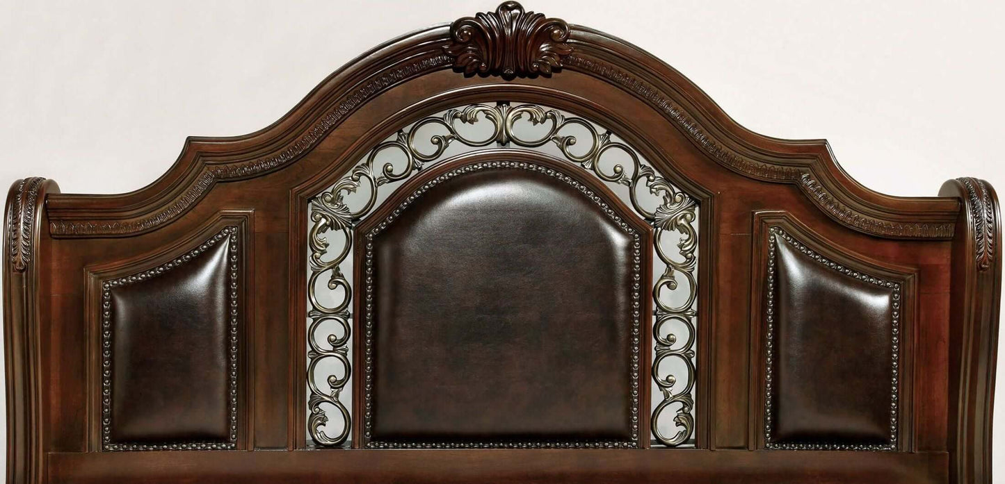 Flandreau Brown Queen Panel Bed