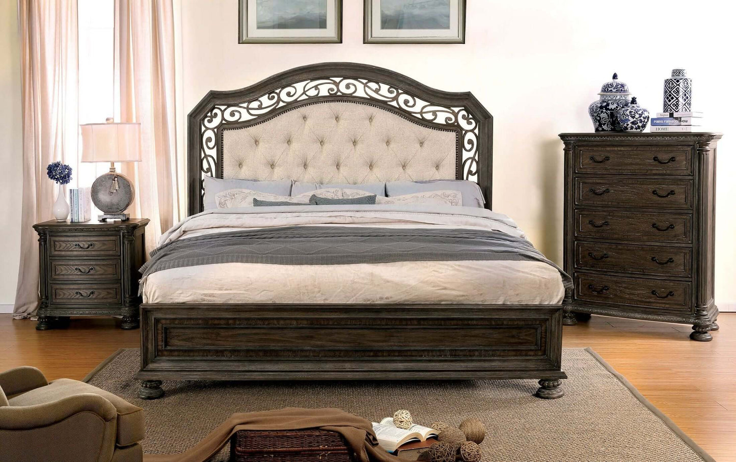 Persephone Rustic Natural Tone Night Stand