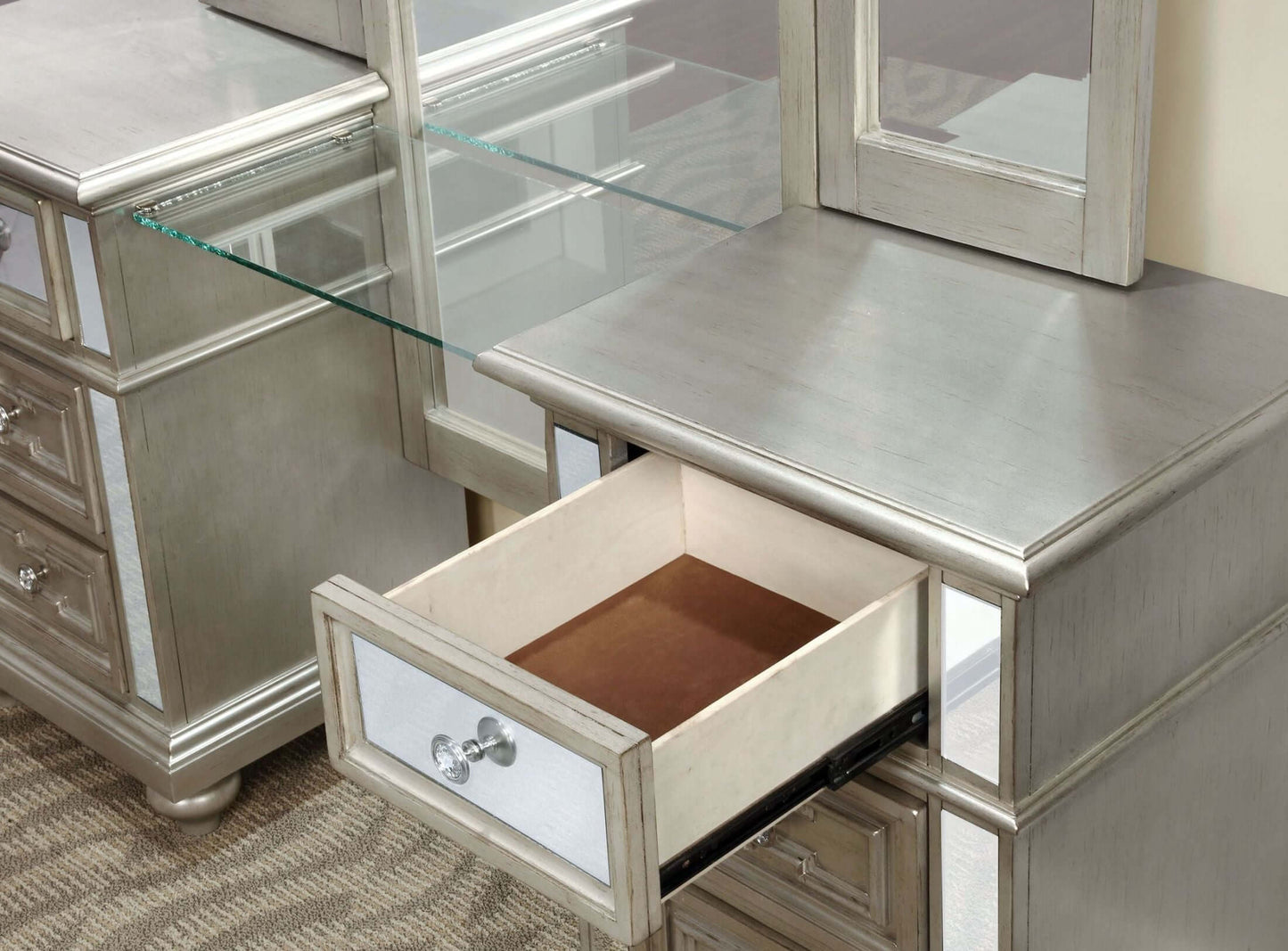 Salamanca Silver Panel Bedroom Set