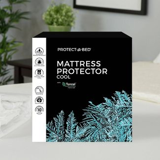 Cool Tencel Waterproof Mattress Protector box by PROTECT-A-BED® showcasing features for a healthy sleep environment.