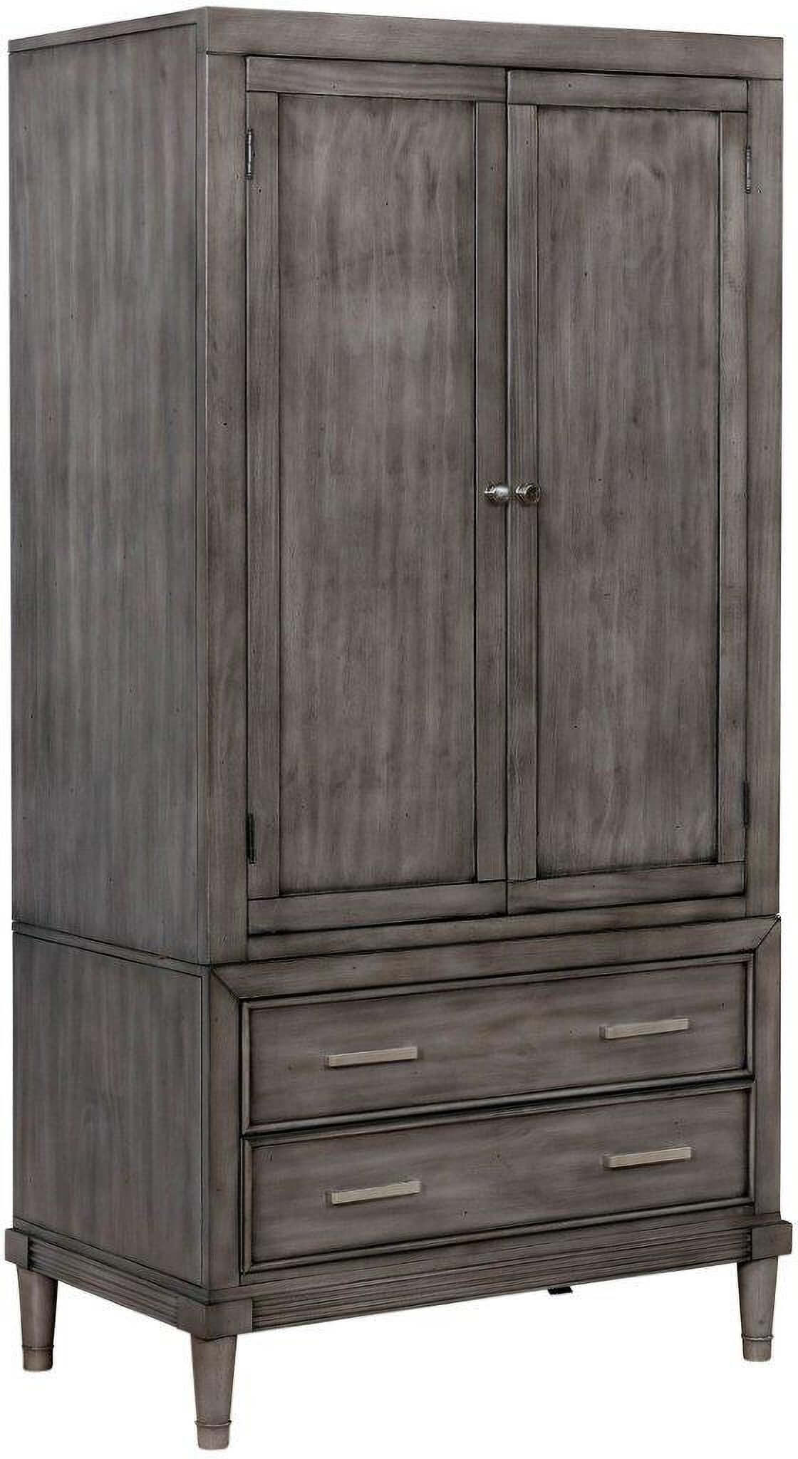 Daphne Gray Upholstered Platform Bedroom Set