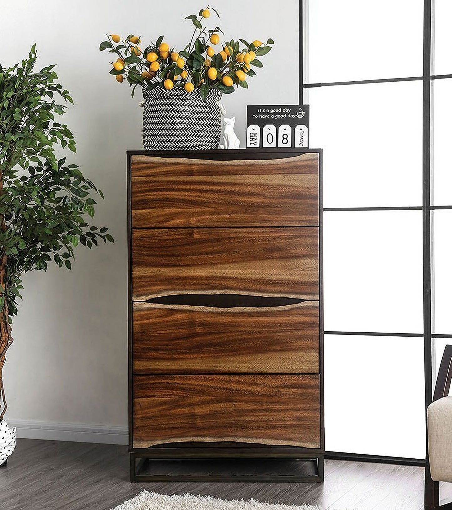 Fulton Dark Oak and Dark Walnut Chest