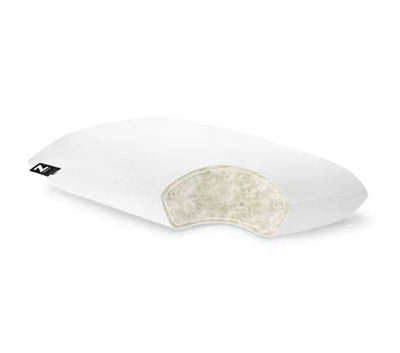 Malouf Cotton Encased Down Blend Pillow showcasing soft cotton cover and plush down filling for ultimate comfort.