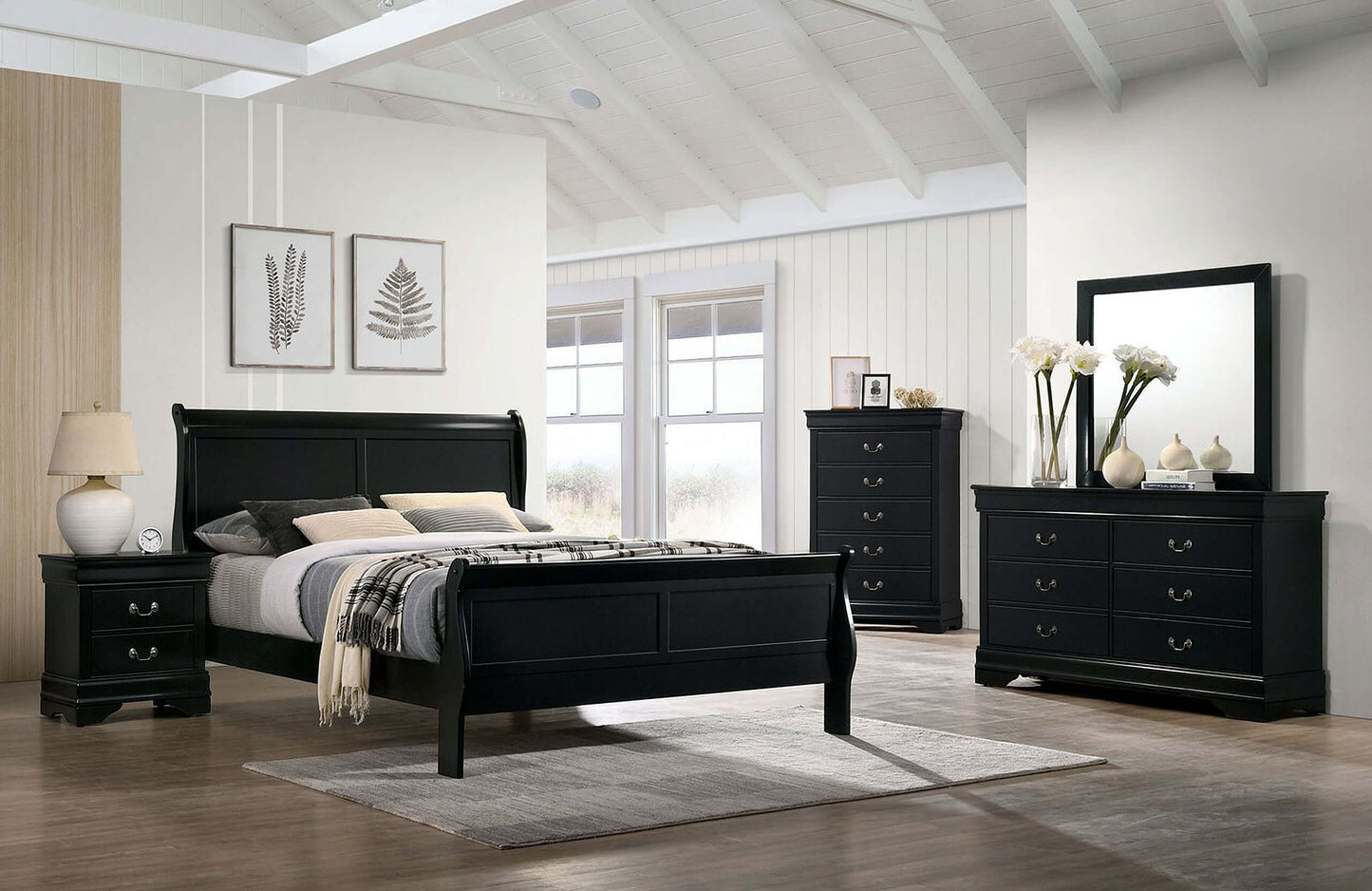 Louis Philippe Mirror In Black