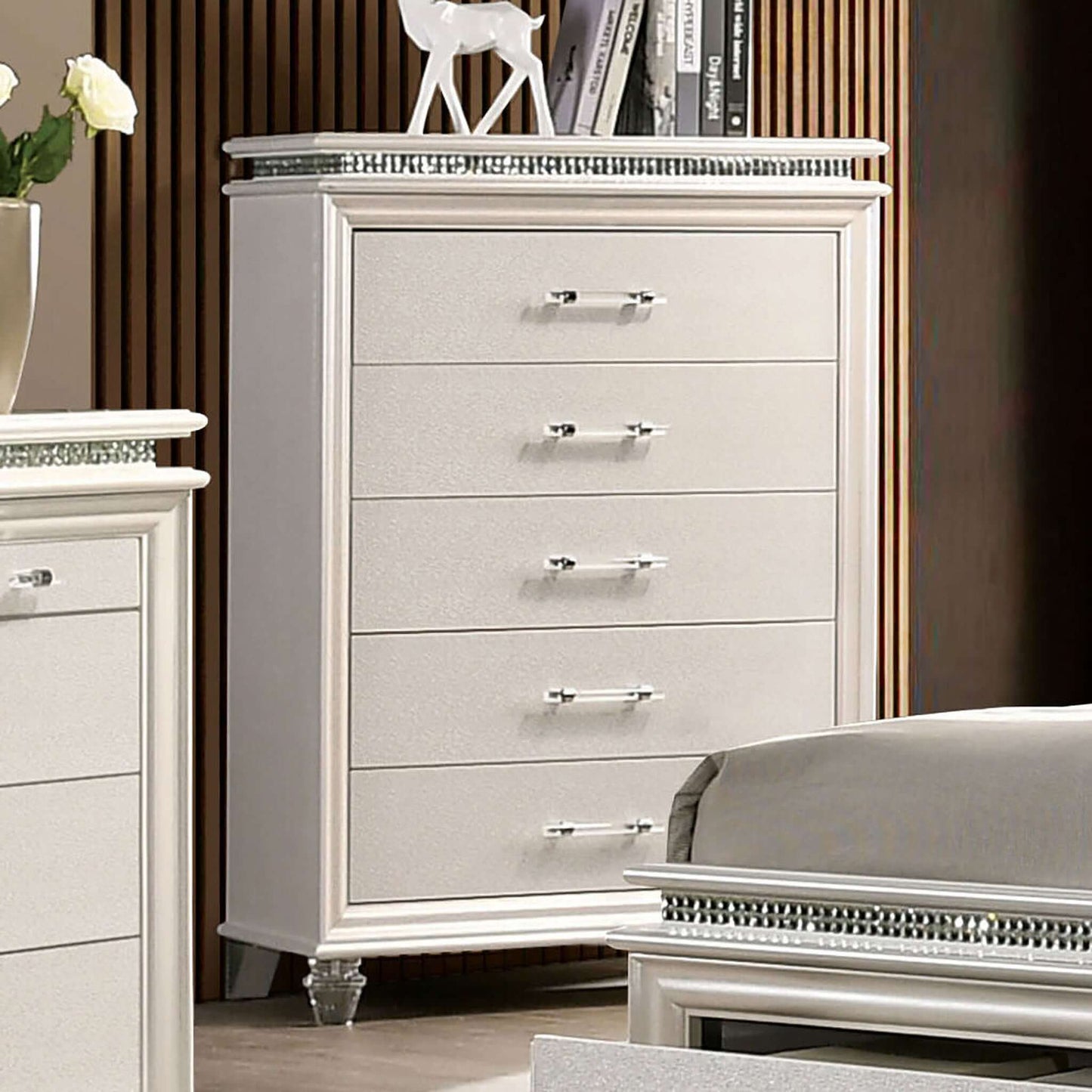 Maddie Chest In Pearl White