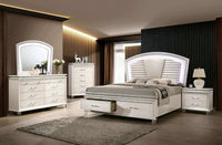 Maddie California King Bed In Pearl White