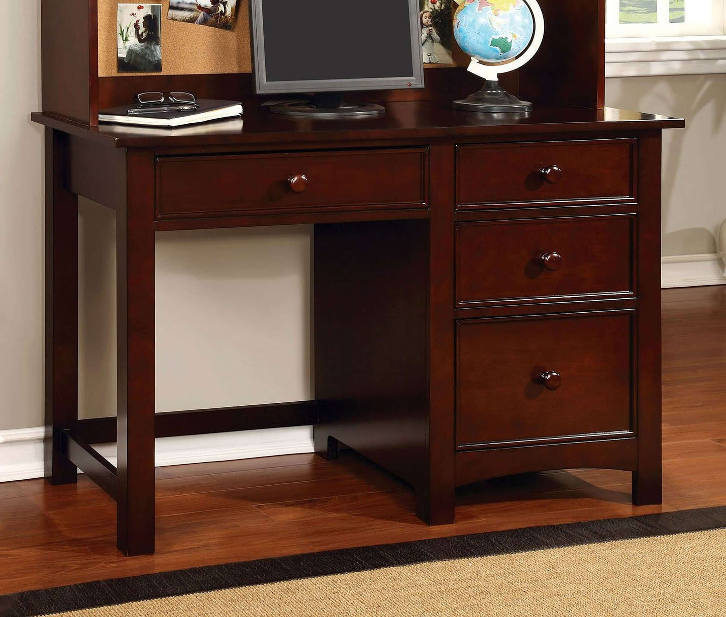Omnus Youth Bedroom Set w/Carus Bed (Cherry)