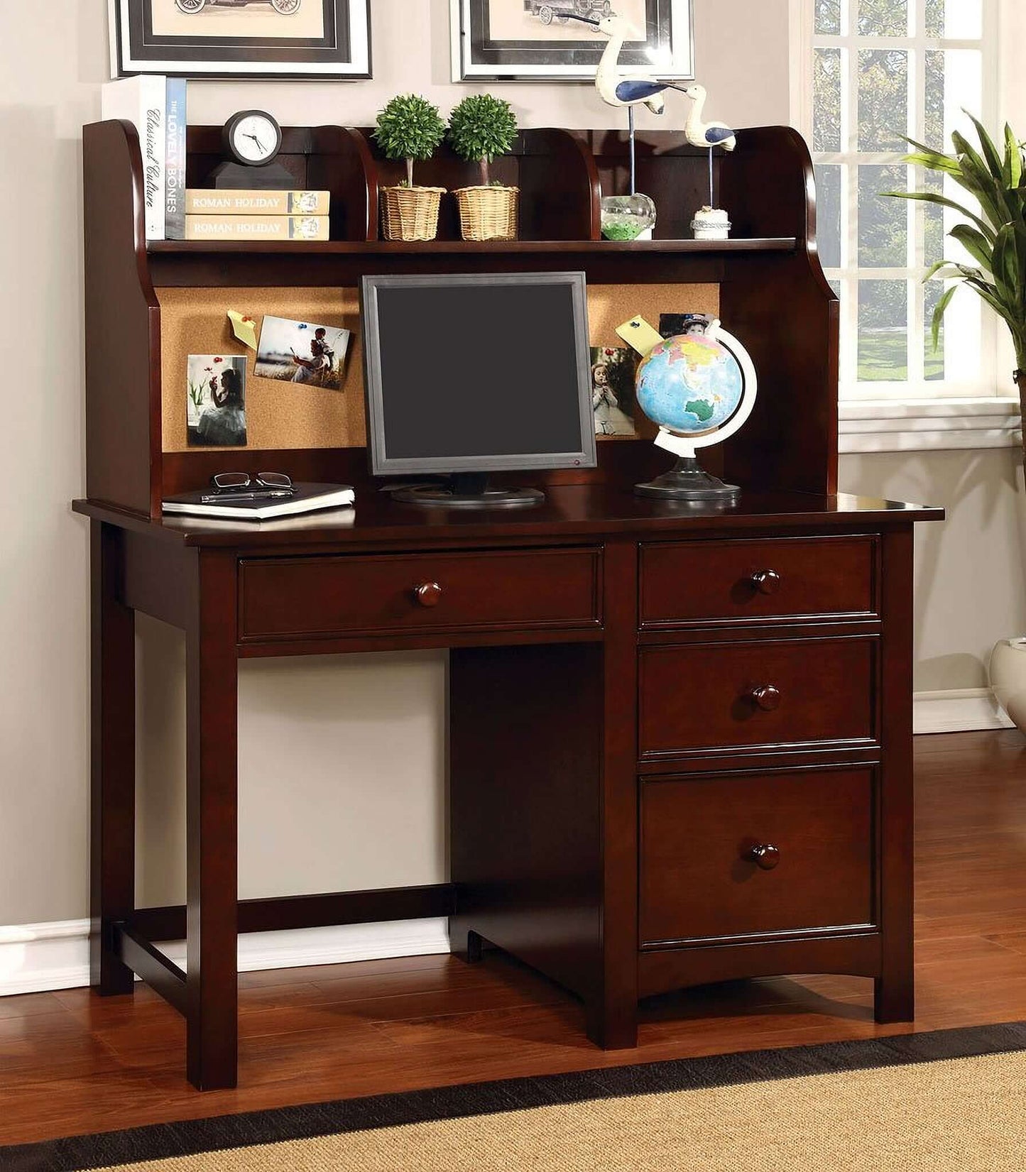 Omnus Youth Bedroom Set w/Carus Bed (Cherry)