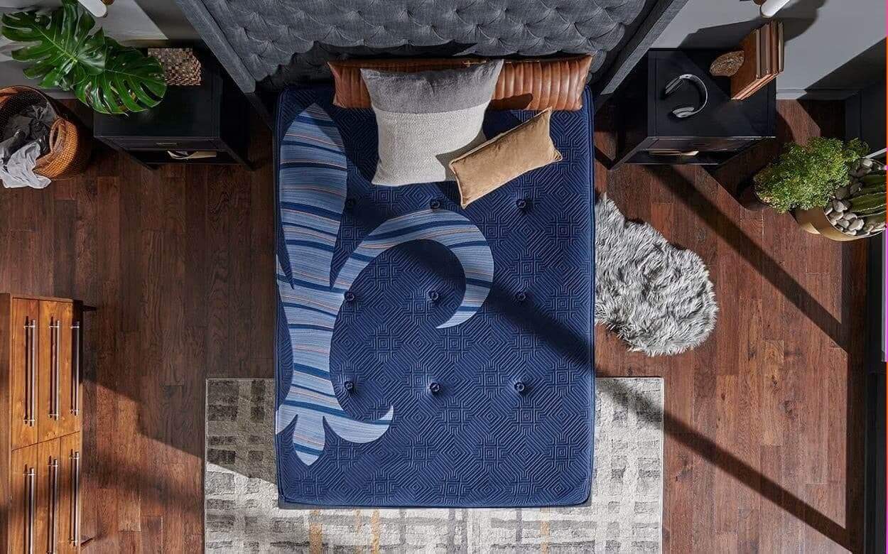 Stearns & Foster Reserve® Soft Pillow Top 17" Mattress showcased in an elegant bedroom setting with stylish decor.