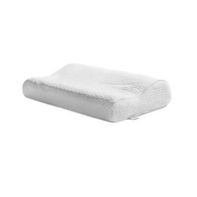Tempur-Pedic Tempur-Neck Firm Pillow in ergonomic design for optimal support and comfort, available in three sizes.