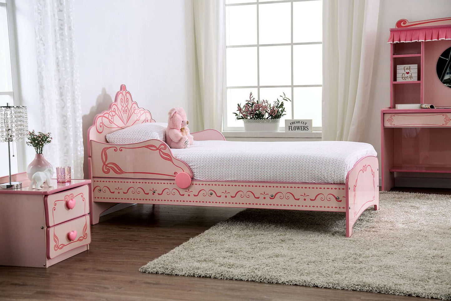 Julianna Twin Bed In Pink