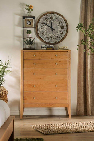 Willamette 5-Drawer Chest In Light Oak
