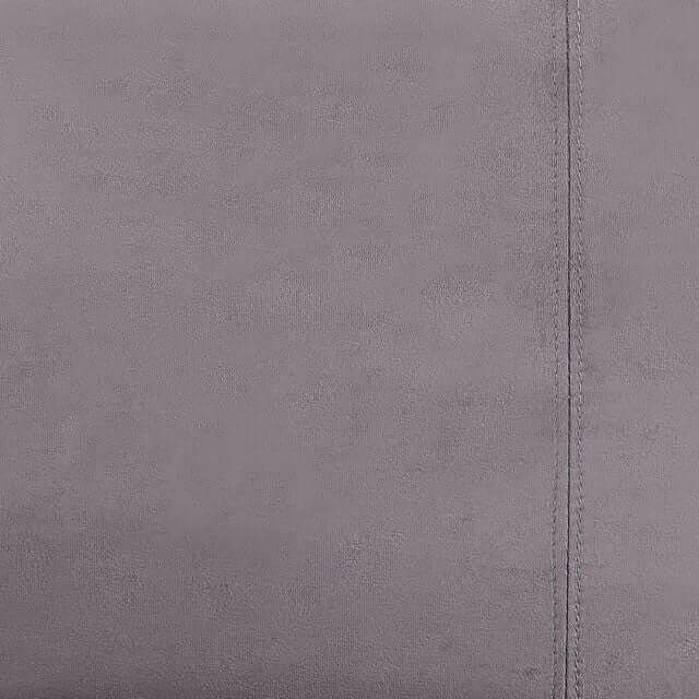 Close-up of the contemporary gray microfiber upholstery of the Winn Park upholstered platform bed.