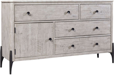 Zane Collection Dresser with matte black hardware, featuring multiple drawers and a unique finish for stylish storage.