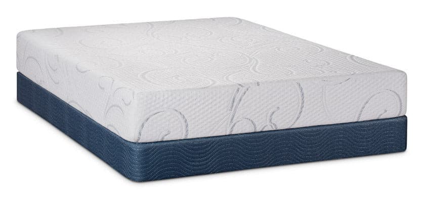 Split CA King 300 Series 10" Medium Gel Memory Foam Mattress by Restonic.