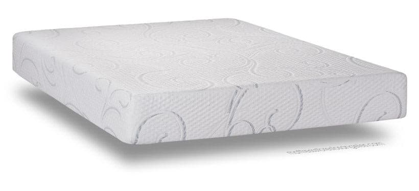 CA King Split Restonic 300 Series Gel Memory Foam Mattress with quilted design, 10-inch thickness, ideal for side and back sleepers.