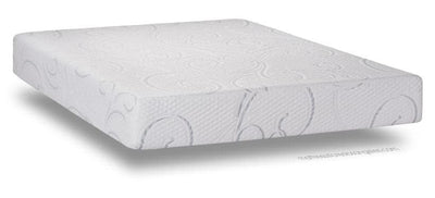 CA King Split Restonic 300 Series Gel Memory Foam Mattress with quilted design, 10-inch thickness, ideal for side and back sleepers.