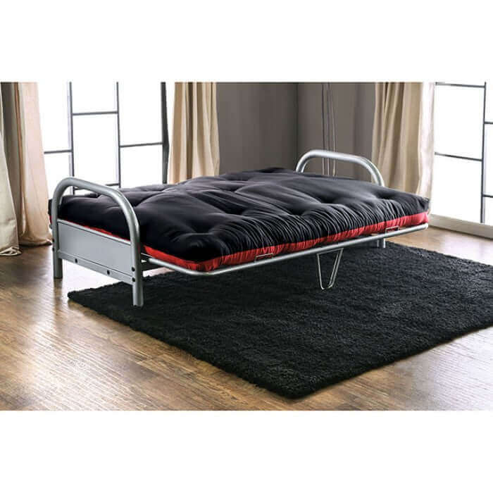 Aksel Black/Red Futon Sofa.