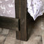 Arlette Brushed Black Rustic Pine Wood Bunk Bed.