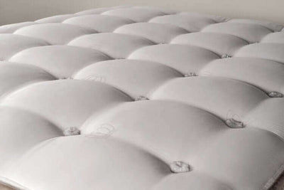 Close-up view of the plush Euro Top design on the Chattam & Wells Kensington Luxury Mattress.