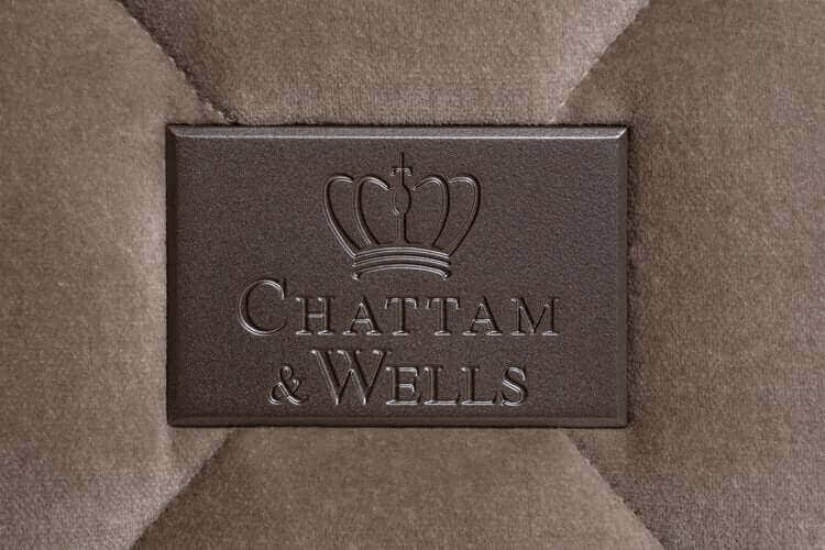 Chattam & Wells logo on luxury mattress showcasing premium craftsmanship and design.