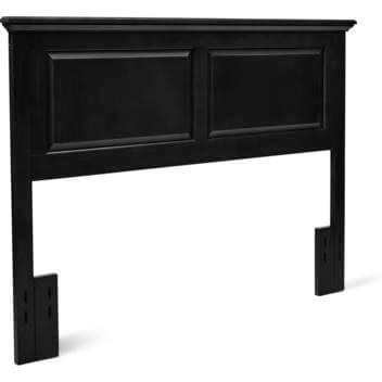 Cottage style ebony headboard with classic design and premium wood, designed to complement any bedroom decor.