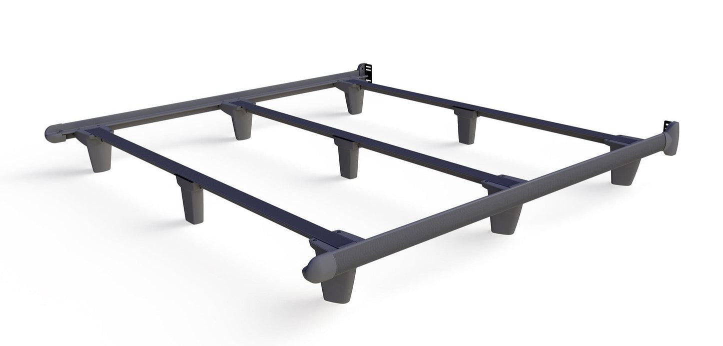 Knickerbocker Embrace designer bed frame showcasing robust steel construction and supportive side rails in a sleek design.